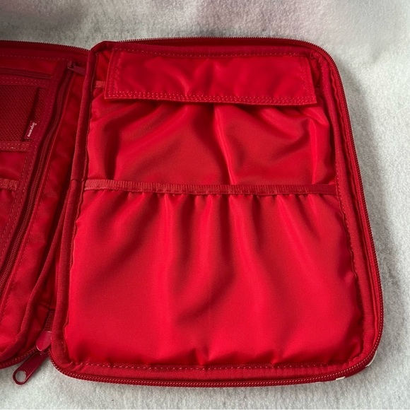 SUPREME x PORTER YOSHIDA Red Ipad Case Zip Around F*ck You Pay Me 2012 - Picture 11 of 16